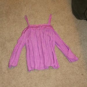 Purple long sleeve blouse